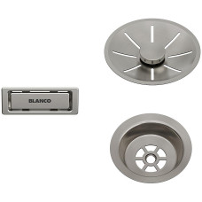 Priedas BLANCO InFino Set: outlet/overflow Satin Platinum, single bowl 