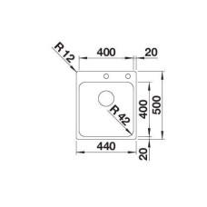 Plautuvė BLANCO SOLIS 400-IF/A BRUSHED InFino M.PC 