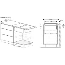 BOSCH Matinė kaitlentė su integruojamu gartraukiu (80cm) PXX89BD56E