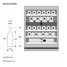 Gaggenau įmontuojamas vyno šaldytuvas RW204070
