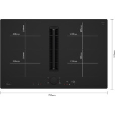 NEFF matinė kaitlentė su integruotu gartraukiu (80cm) V68PYX4B0